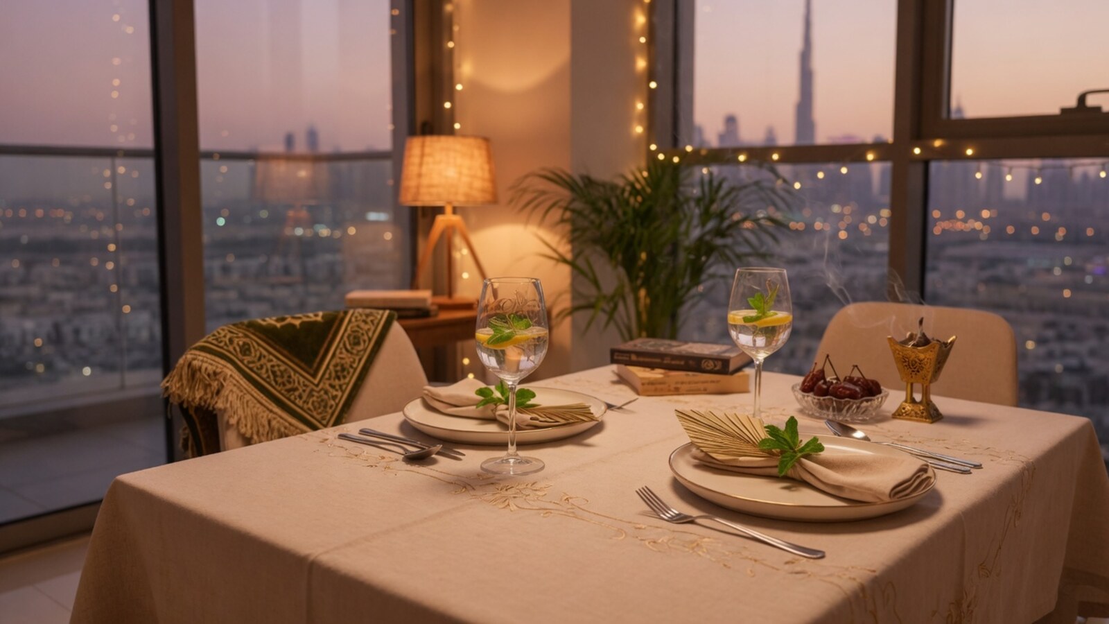 Soft evening table for Ramadan work-life primer